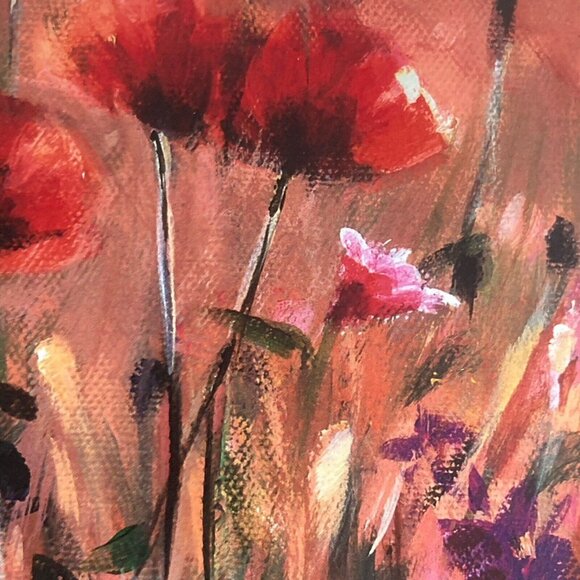 Diana Madaras Poppy Desert Flowers Art Acrylic Print COA Unframed Matted Signed - Picture 5 of 15